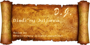 Dimény Julianna névjegykártya